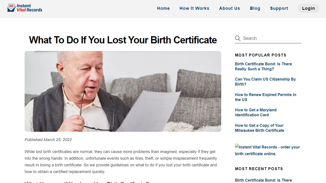 What To Do If You Lost Your Birth Certificate - InstantVitalRecords